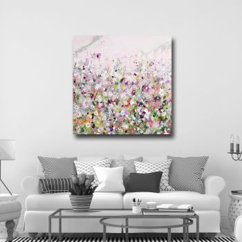 Large Floral Abstract Canvas or Paper Wall Art Giclee Print from Painting