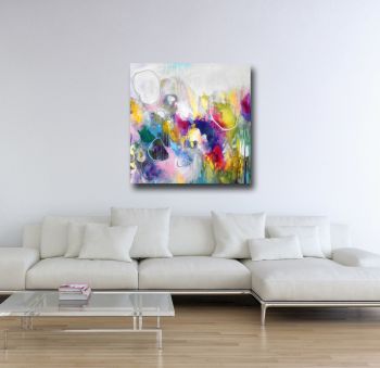 Large Modern Abstract Canvas Giclee Print Wall Art from Painting