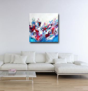Large Abstract Canvas Giclee Print Wall Art from Painting
