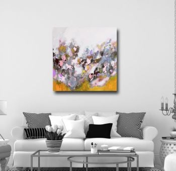 Large Abstract Canvas Giclee Print Wall Art from Painting