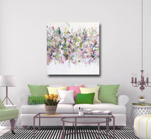 Large Floral Abstract Art Giclee Print from Painting
