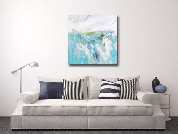 Large Blue Abstract Landscape Canvas Art Giclee Print