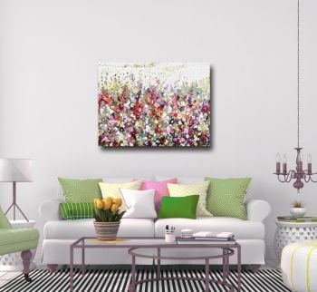 Large Canvas Wall Art Print Abstract Floral Meadow