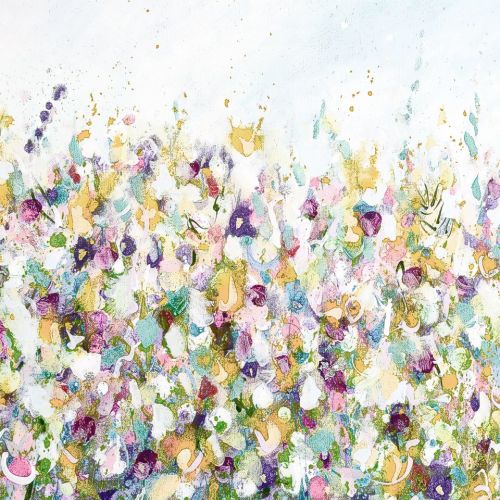 Large Floral Meadow Abstract Art Giclee Print from Painting
