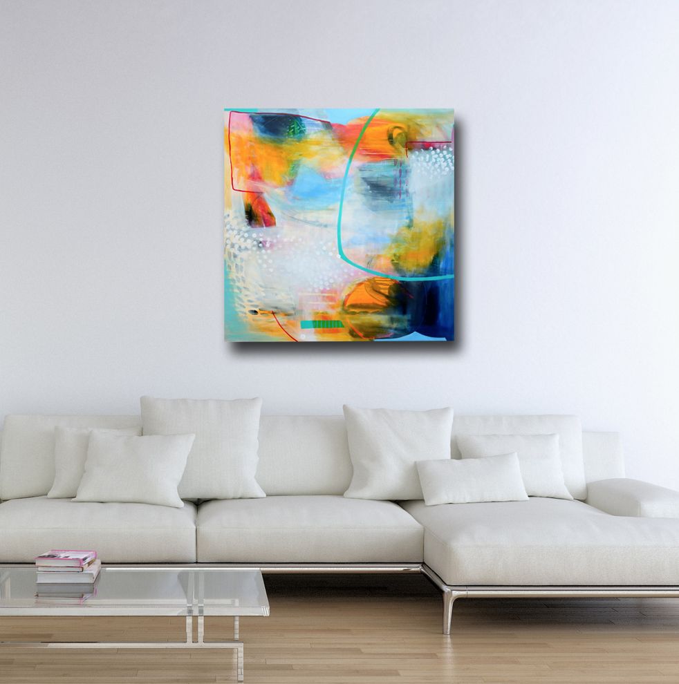 Large Abstract Canvas Art, Canvas Giclee Print from Painting, Wall Art