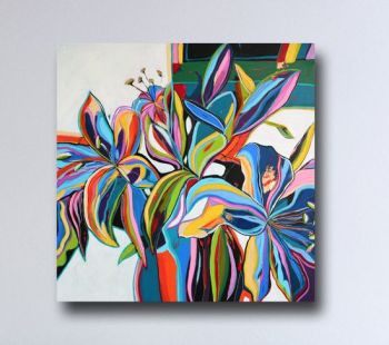 Large Floral Abstract Art Giclee Print from Painting