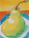 Colourful Original Still Life Painting - Pear