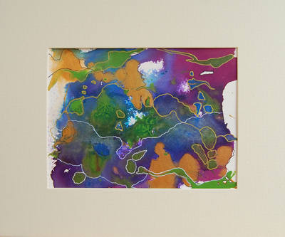 Original Abstract Painting Mixed Media on Paper