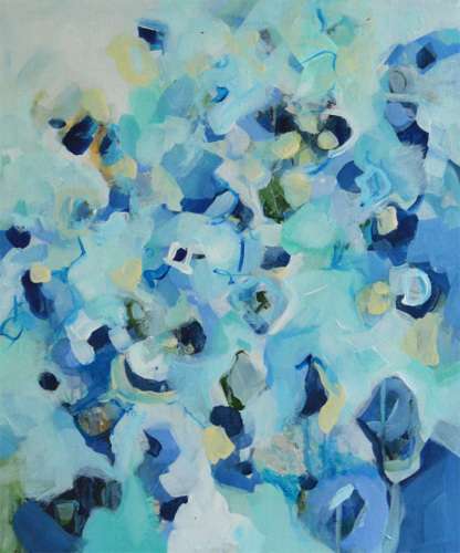 Summertime Blues - Original Abstract Expressionist Painting on Canvas