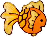 550 - Goldfish - Handmade peelable static window cling decoration