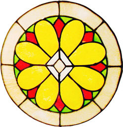 66 - Circular Panel - Handmade peelable static window cling decoration