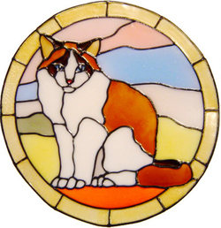 596 - Ragdoll Cat Frame - Handmade peelable static window cling decoration