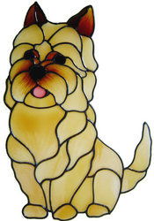 628 - Cairn Terrier Dog - Handmade peelable static window cling decoration