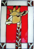 611 - Giraffe Frame - Handmade peelable static window cling decoration