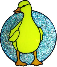 687 - Duckling - Handmade peelable static window cling decoration