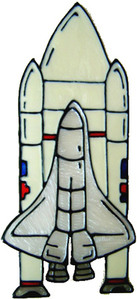 709 - Space Shuttle - Handmade peelable static window cling decoration
