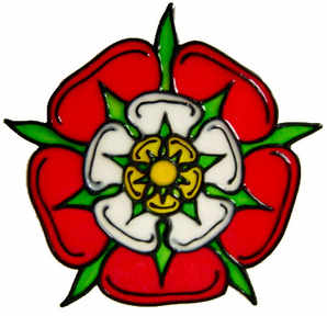 757 - Tudor Rose - Handmade peelable window cling decoration