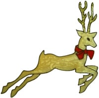 968 - Elegant Christmas Reindeer handmade peelable window cling decoration