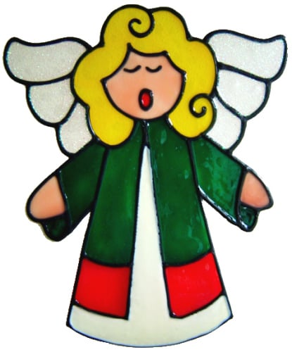 231 - Singing Angel handmade christmas window decoration