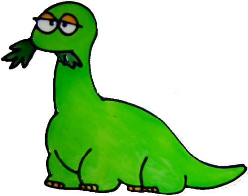 395 - Dinosaur handmade peelable window cling decoration