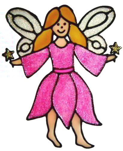 413 - Fairy handmade peelable window cling decoration