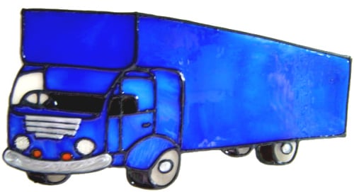 700 - Lorry - Handmade peelable static window cling decoration