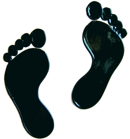669 - Footprints - Handmade peelable static window cling decoration