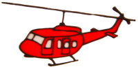 590 - Helicopter - Handmade peelable static window cling decoration