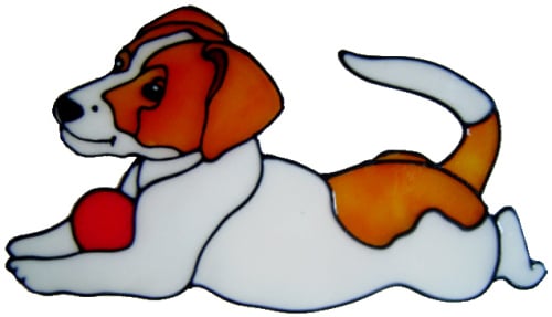 459 - Jack Russell Dog handmade peelable window cling decoration