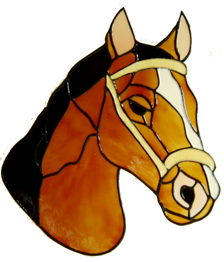 344 - Large Horse Head handmade peelable window cling decoration