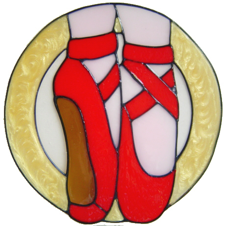 956 - Ballet Shoes 1 handmade peelable window cling decoration