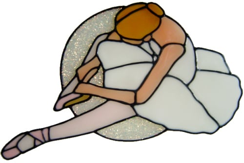 593 - Ballerina - Handmade peelable static window cling decoration