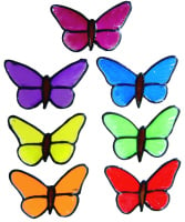 901 - Set of Small Butterflies handmade peelable window cling decoration