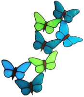 858 - Butterfly Spray handmade peelable window cling decoration