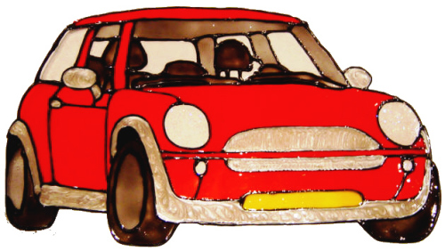 544 - Mini - Handmade peelable static window cling decoration
