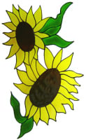 458 - Large Double Sunflower handmade peelable window cling decoration