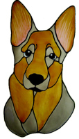497 - German Shepherd Dog - Handmade peelable static window cling decoration