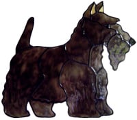 558 - Scottish Terrier Dog - Handmade peelable static window cling decoration