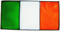 793 - Small Irish Flag - Handmade peelable window cling decoration
