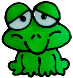 803 - Diddy Frog - Handmade peelable window cling decoration