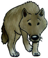 819 - Prowling Wolf handmade peelable window cling decoration