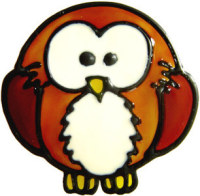 832 - Diddy Owl handmade peelable window cling decoration