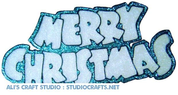966 - Merry Christmas handmade peelable window cling decoration