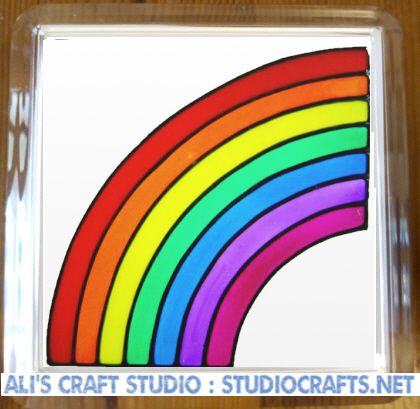 1308 - Rainbow Coasters (95mm square)