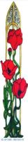 1105XL - Elegant Poppy Frame handmade peelable window cling decoration