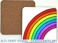 1308 - Rainbow Coasters (95mm square)