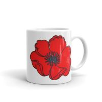 1319 - 11oz Printed Ceramic Mug - Poppy