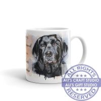 1319 - Printed Ceramic Mug - Black Labrador Dog