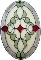 874 - Decorative Oval handmade peelable window cling decoration