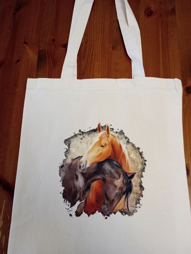Ref: 1379-89 : Horse Pair Tote Bag